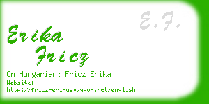 erika fricz business card
